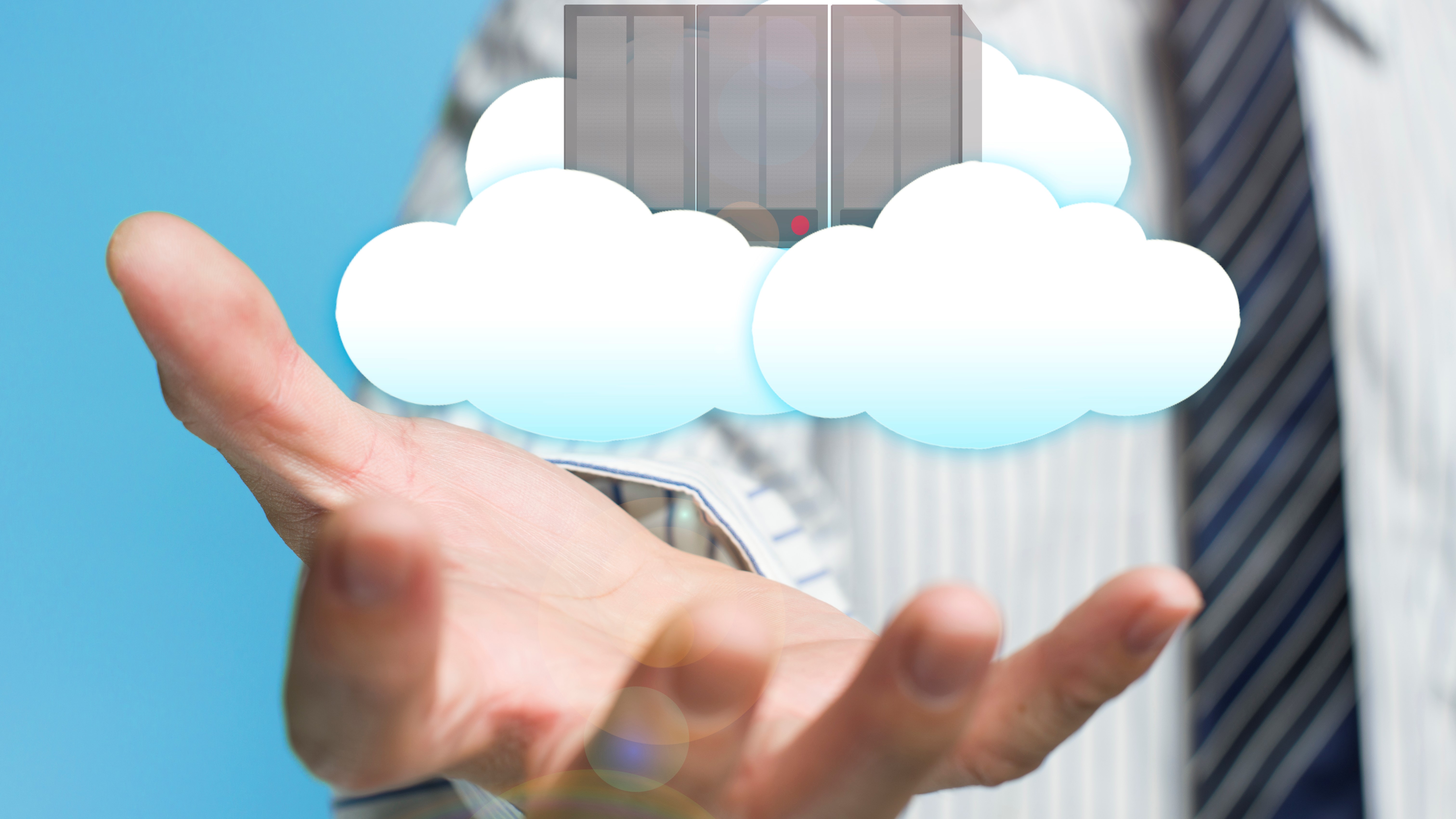 Business cloud computing concept